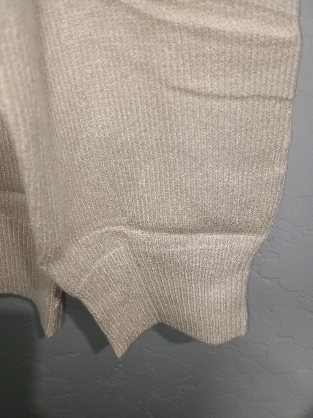Zesica Cream Textured Crewneck Sweater